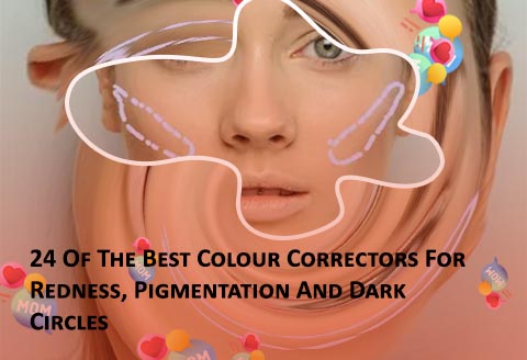 Color correcting eye bags