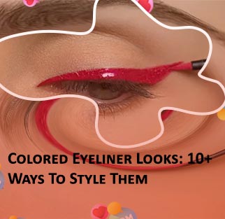 Red and black eyeliner